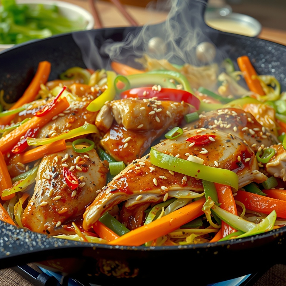 Chicken and Cabbage Stir-Fry