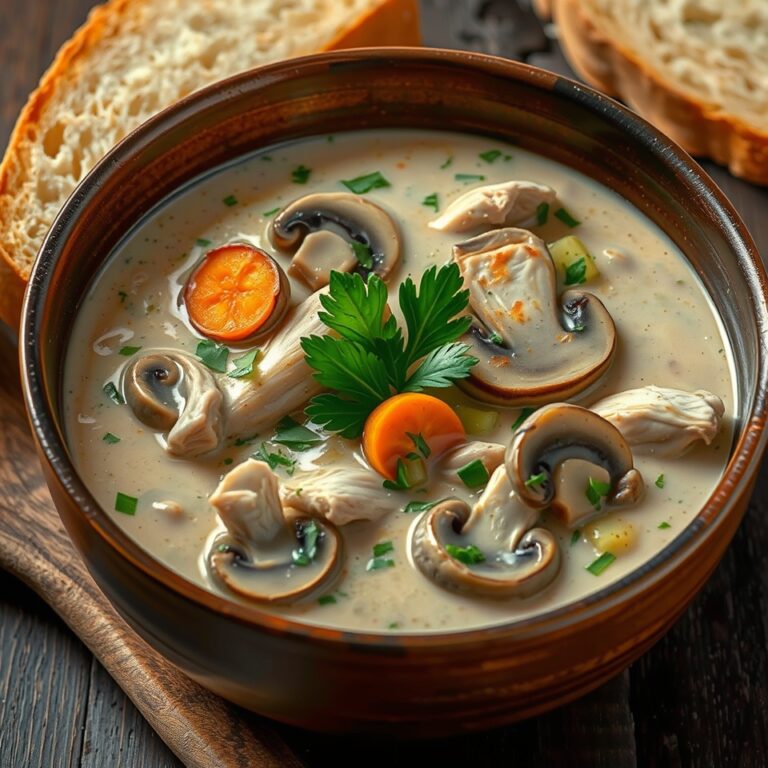 Creamy Chicken and Mushroom Soup