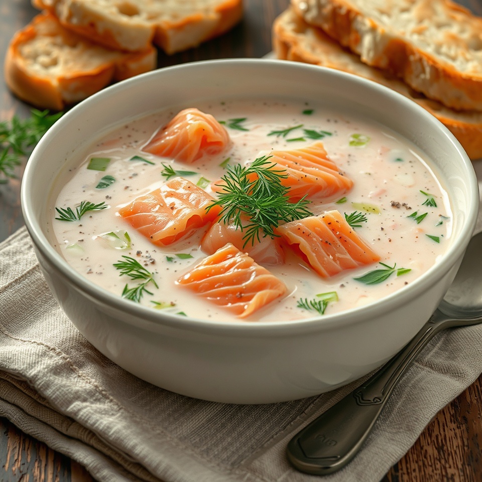 Creamy Salmon Soup Recipe