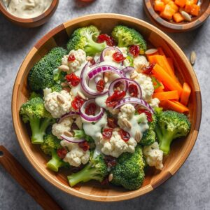 Broccoli and Cauliflower Salad Recipe