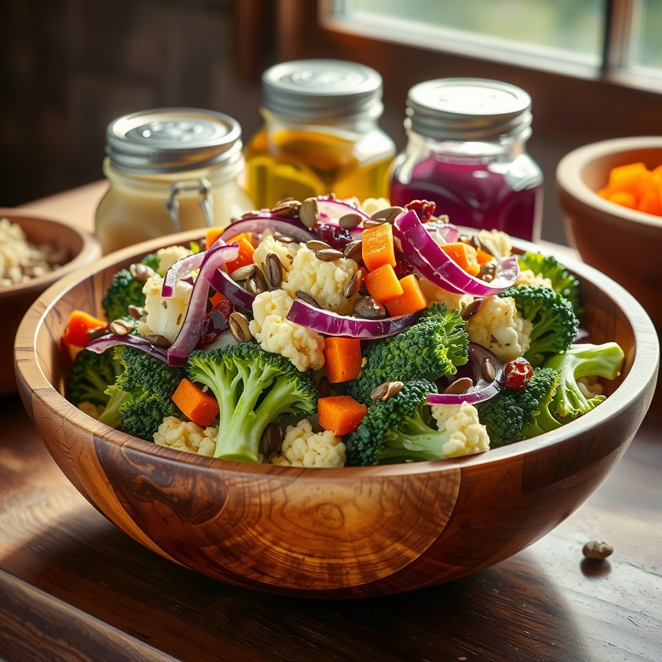 Broccoli and Cauliflower Salad Recipe