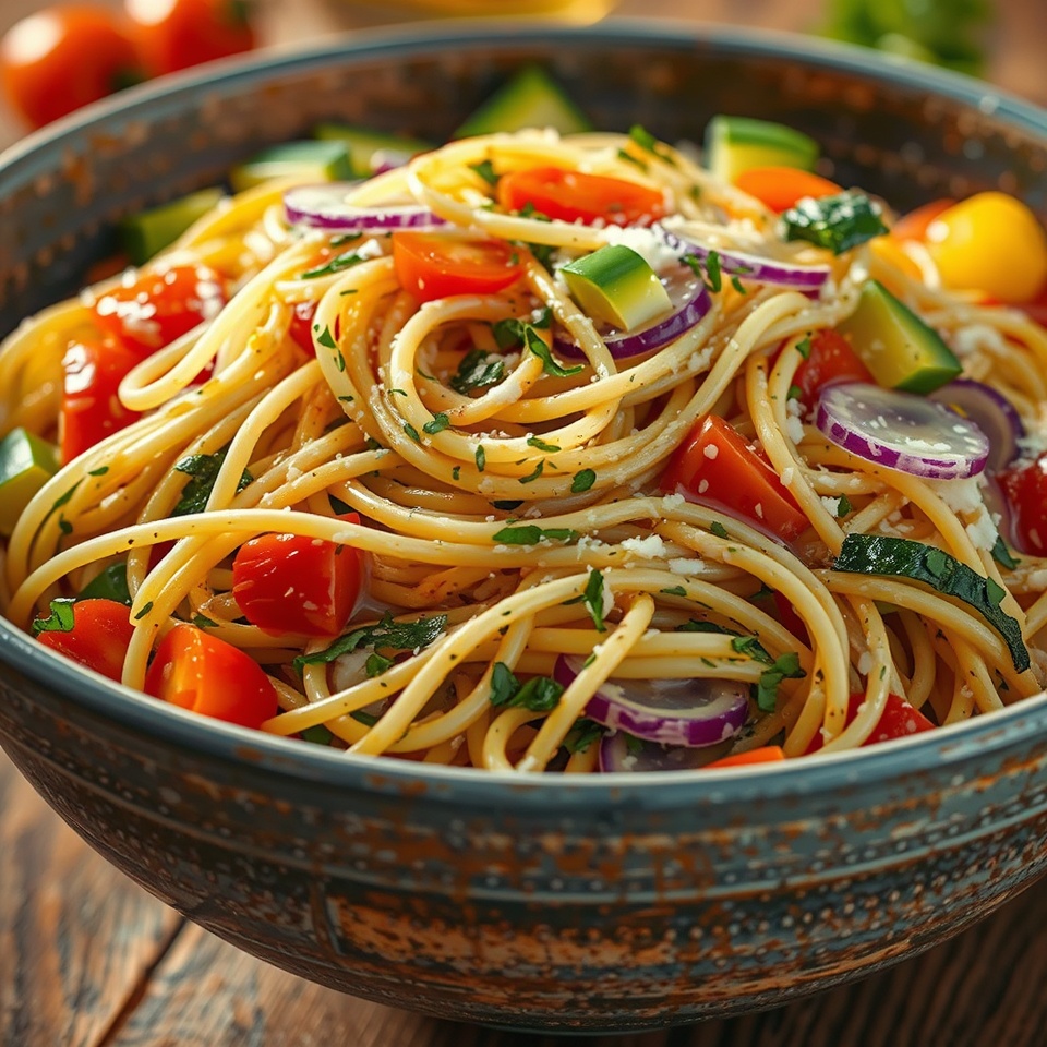 spaghetti pasta salad
